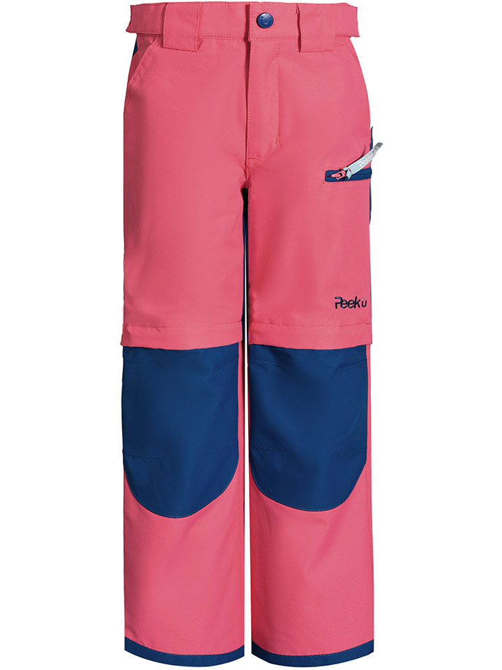 Peek U Spodnie trekkingowe Zipp-Off "Terra" w kolorze jasnoróżowo-niebieskim rozmiar: 92