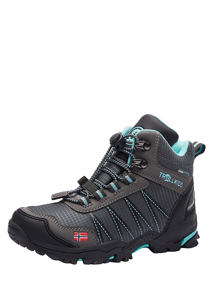Trollkids Buty turystyczne "Trolltunga Hiker Mid" w kolorze szarym rozmiar: 34