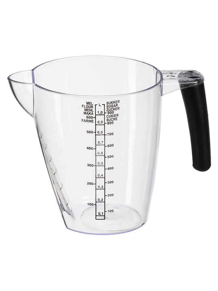 Plast Team Pojemnik w kolorze czarnym z miarką - 1 l rozmiar: onesize