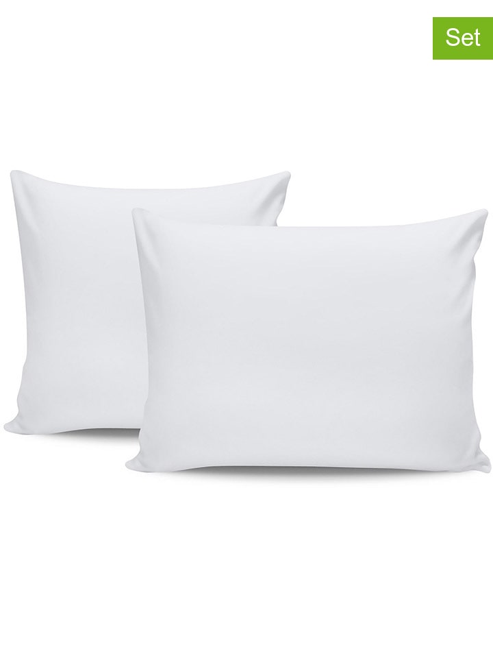 Colourful Cotton Poszewki renforcè (2 szt.) w kolorze białym na poduszkę rozmiar: 80x80 cm