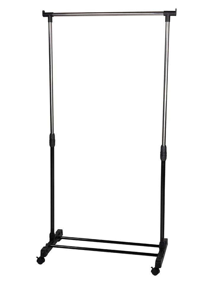 Alpina Stojak w kolorze srebrno-czarnym na ubrania - 78 x 158 x 41 cm rozmiar: onesize