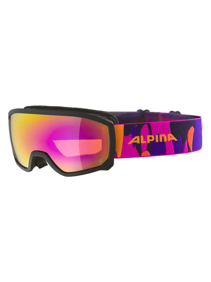 Alpina Gogle narciarskie "Scarabeo JR" w kolorze czarno-różowo-żółtym rozmiar: onesize