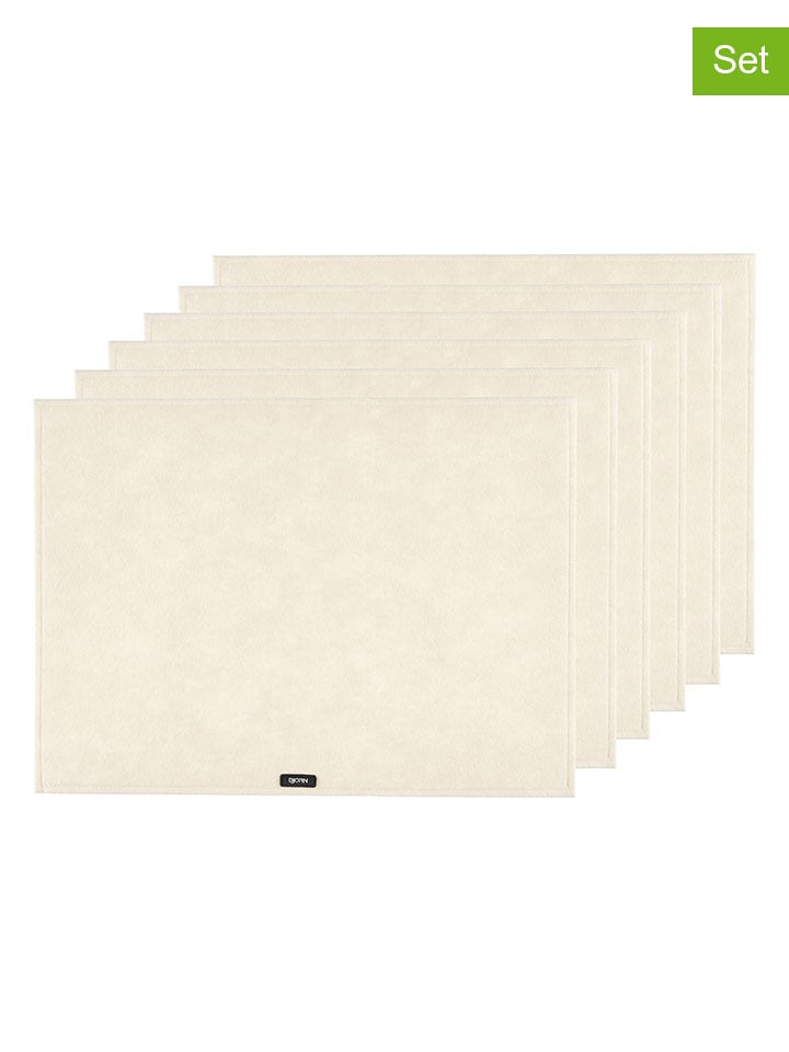 Björn Podkładki (6 szt.) w kolorze kremowym - 45 x 33 cm rozmiar: onesize