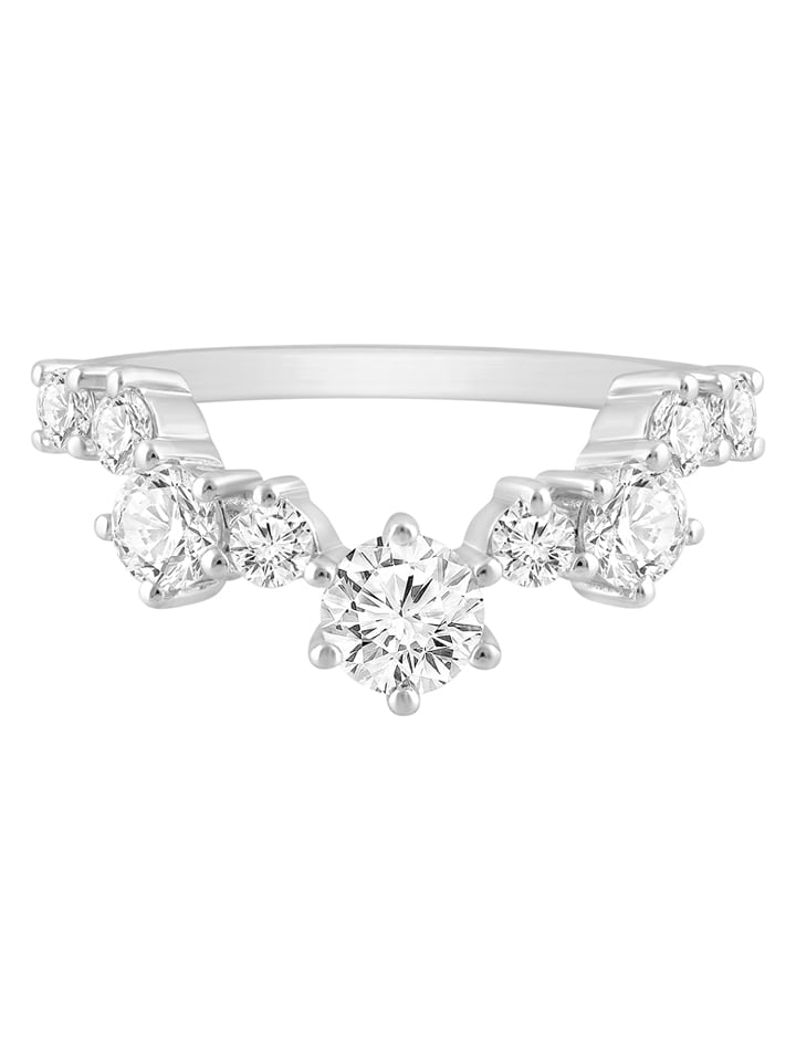 Diamonds lab grown Złoty pierścionek z diamentami rozmiar: 50