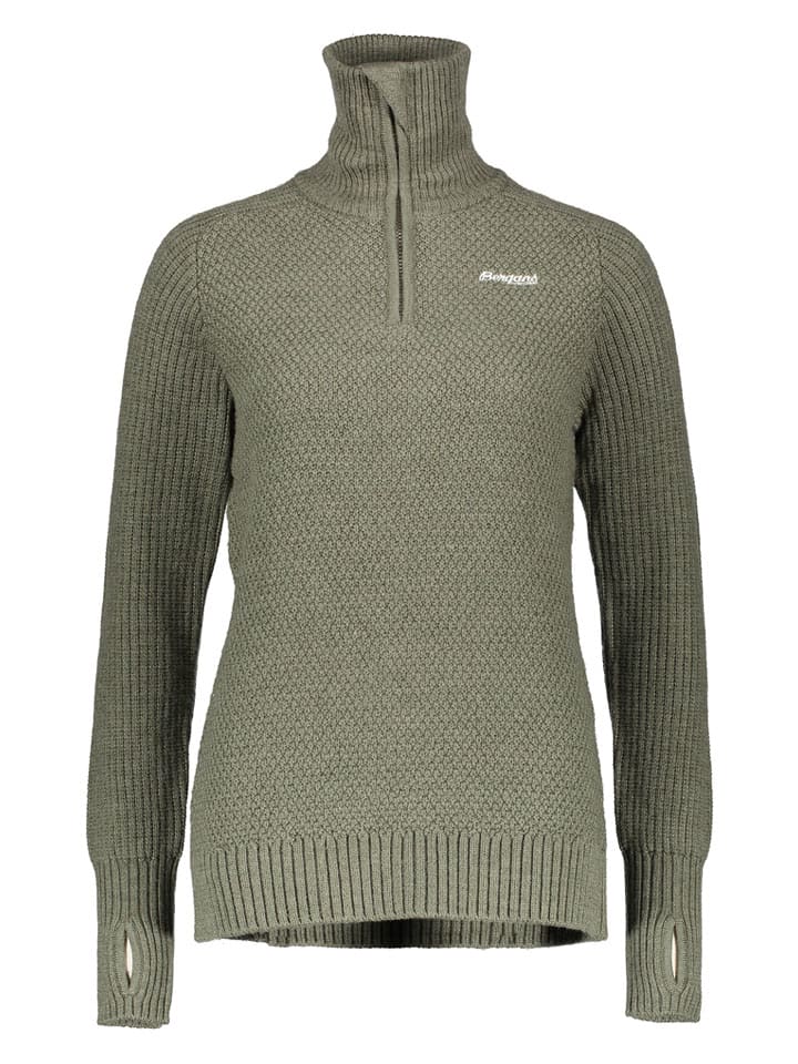 Bergans Wełniany sweter "Ulriken" w kolorze khaki rozmiar: S