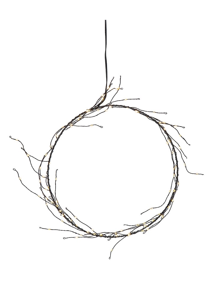 STAR Trading Dekoracyjna zawieszka LED w kolorze czarnym - Ø 24 cm rozmiar: onesize