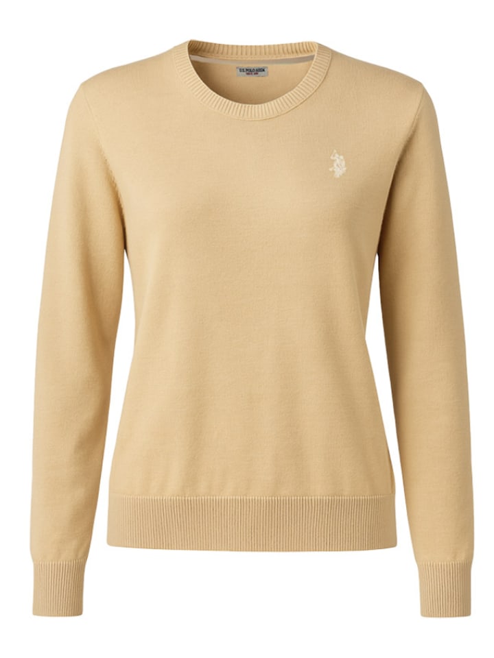 U.S. Polo Assn. Sweter w kolorze beżowym rozmiar: L