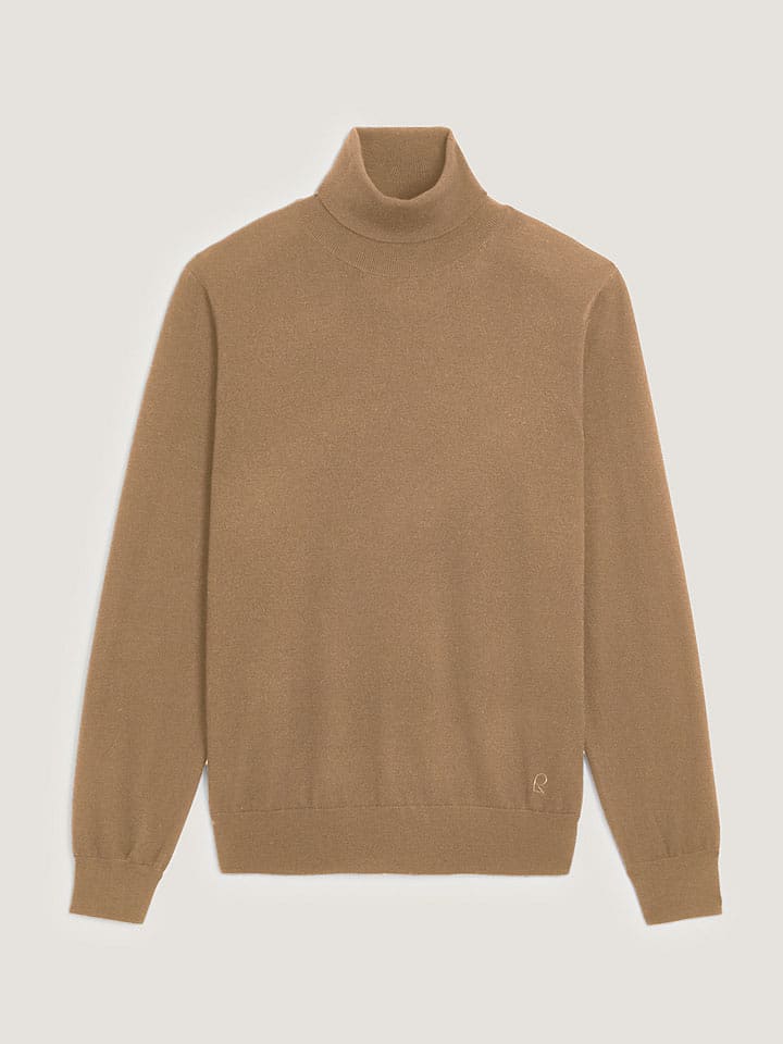 Rodier Wełniany sweter w kolorze jasnobrązowym rozmiar: L