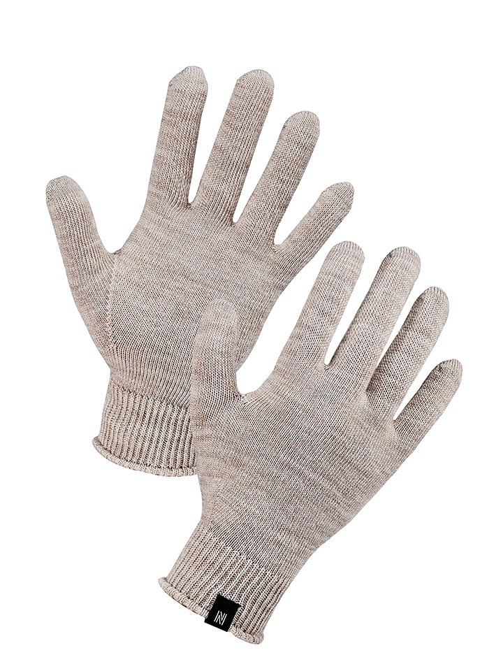 Norfolk Wełniane rękawiczki w kolorze beżowym rozmiar: S/M