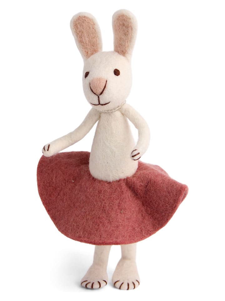 Gry & Sif Figurka dekoracyjna "Bunny" w kolorze biało-czerwonym - 25 x 55 x 9,5 cm rozmiar: onesize