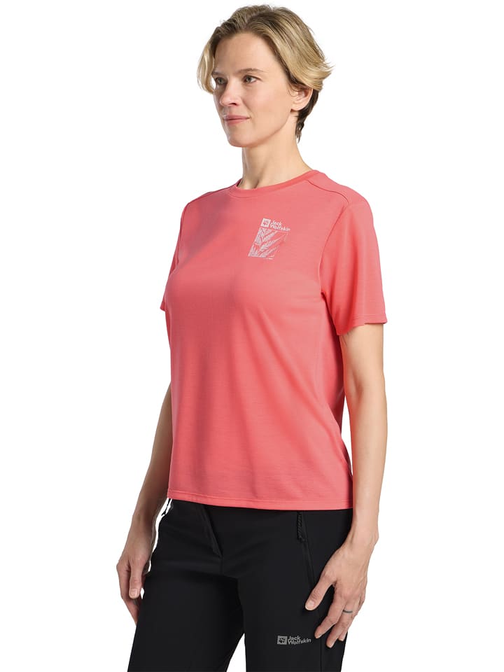 Jack Wolfskin Koszulka funkcyjna "Vonnan" w kolorze różowym rozmiar: XXL