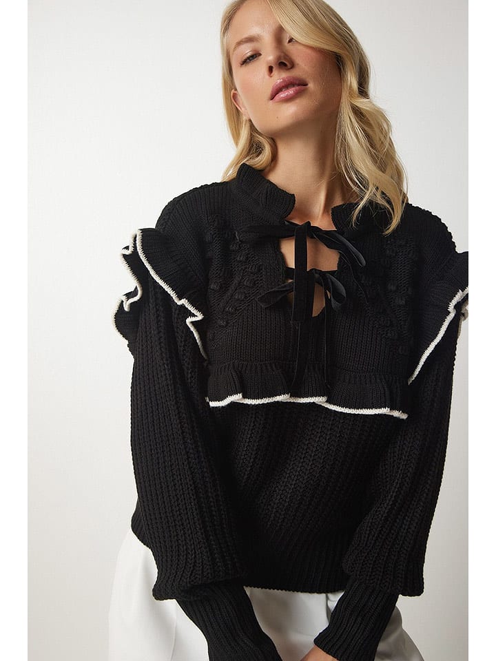 Happiness Istanbul Sweter w kolorze czarnym rozmiar: S/M