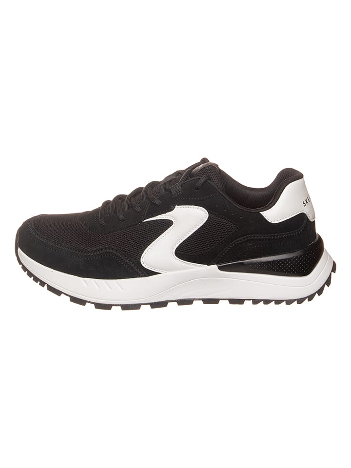 Skechers Skórzane sneakersy "Fury - Fury Lace Low" w kolorze czarno-białym rozmiar: 42,5