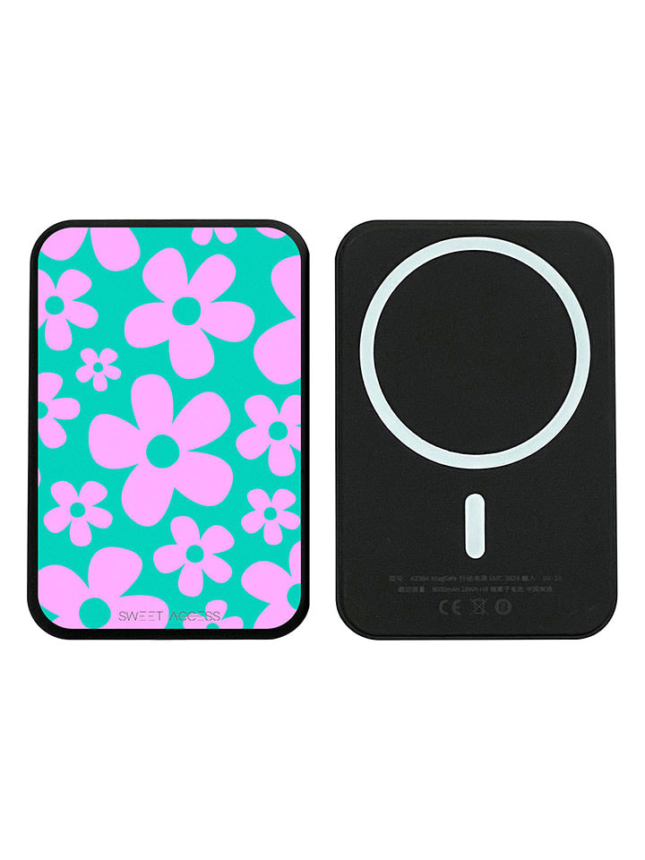 SWEET ACCESS Powerbank w kolorze czarno-turkusowo-różowym - 10.000 mAh rozmiar: onesize