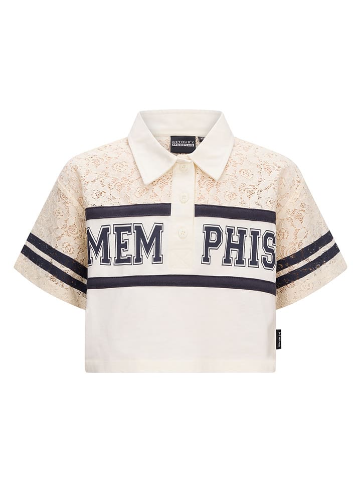 Retour Koszulka polo w kolorze kremowo-beżowym rozmiar: 122/128