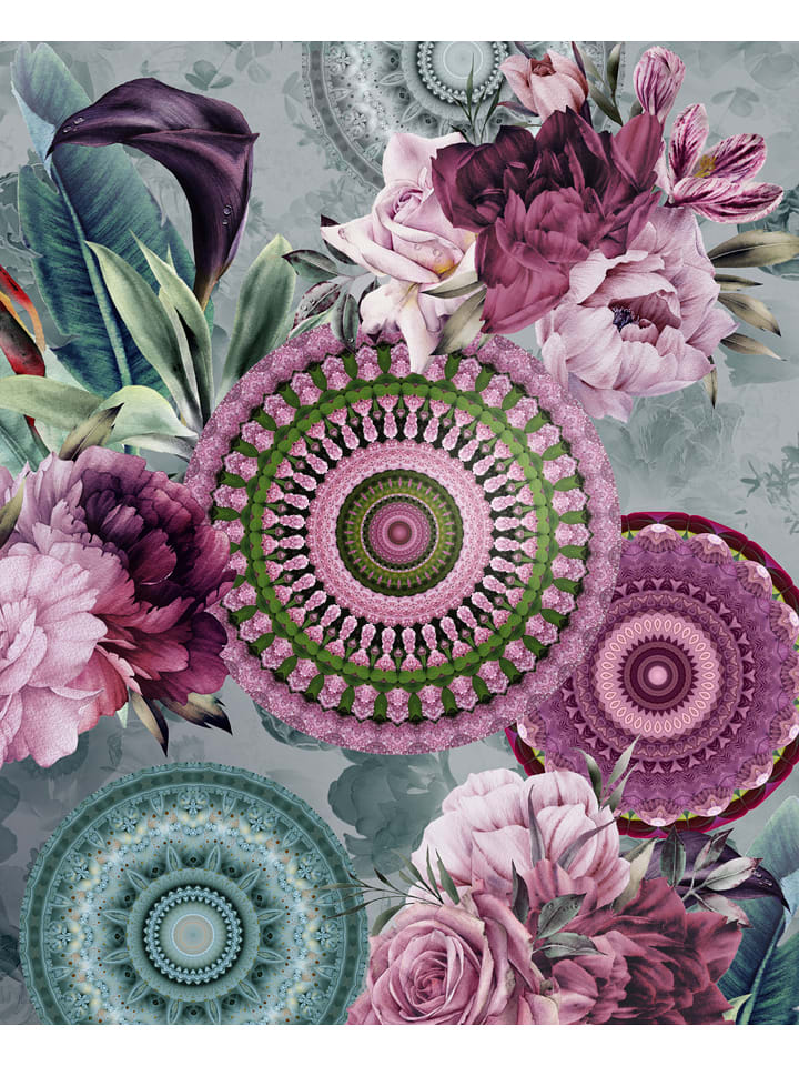 Hip Pled "Bandhura" w kolorze fioletowym ze wzorem rozmiar: 130x160 cm