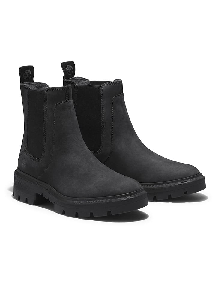 Timberland Skórzane sztyblety "Cortina Valley Mid" w kolorze czarnym rozmiar: 38