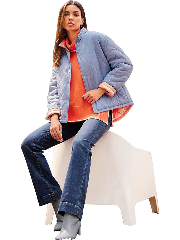 Heine Kurtka pikowana w kolorze błękitno-pomarańczowym rozmiar: 44