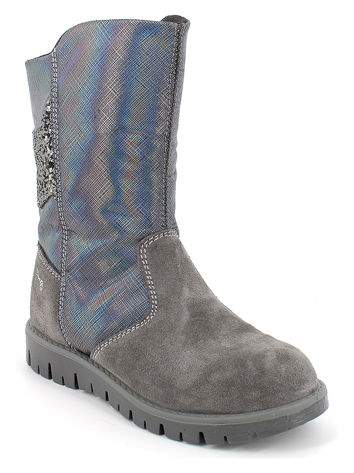 Primigi Skórzane kozaki zimowe w kolorze szarym rozmiar: 33