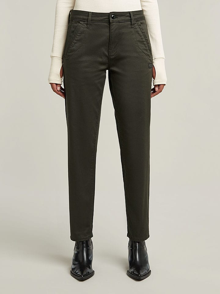 G-Star Spodnie chino "Kate" - Boyfriend fit - w kolorze szarym rozmiar: W28/L30