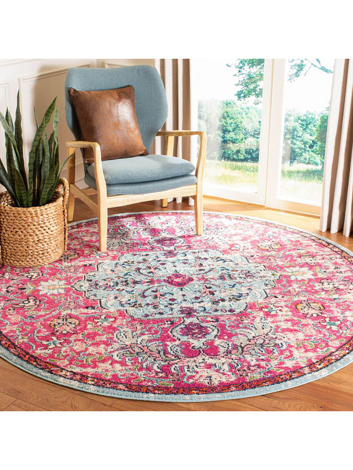 Safavieh Dywan w kolorze różowo-zielonym rozmiar: 122x122 cm