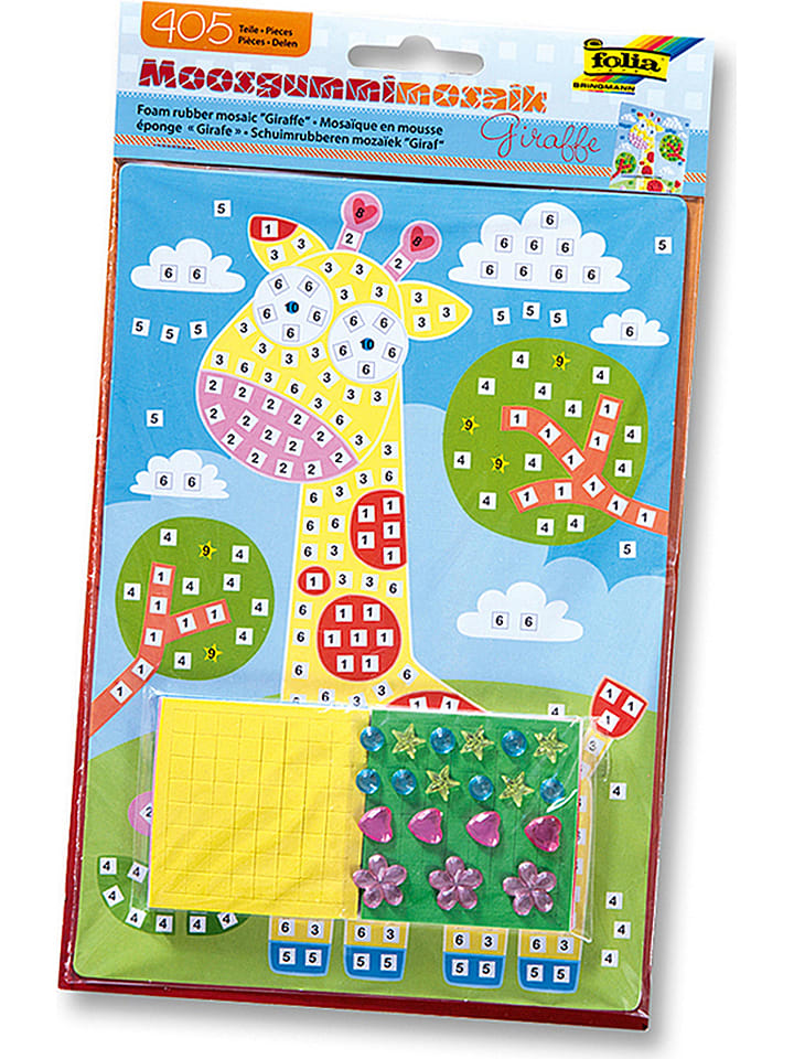 folia PAPER Zestaw mozaiki "Giraffe" z gumy piankowej - 3+ rozmiar: onesize