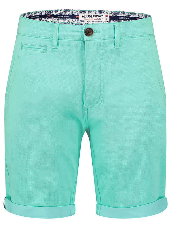 Geographical Norway Bermudy "Pacome" w kolorze turkusowym rozmiar: XL