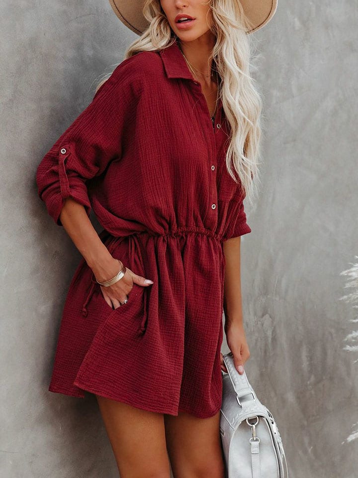 Milan Kiss Sukienka w kolorze bordowym rozmiar: S