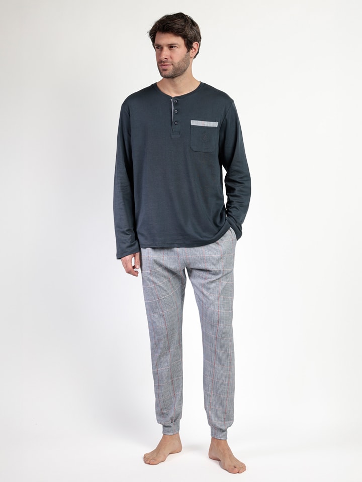 admas Piżama "Classic" w kolorze granatowym rozmiar: L