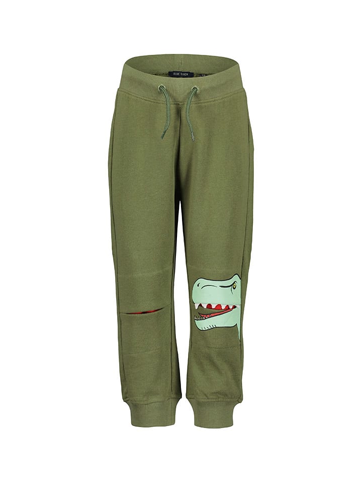 Blue Seven Spodnie dresowe w kolorze khaki rozmiar: 92