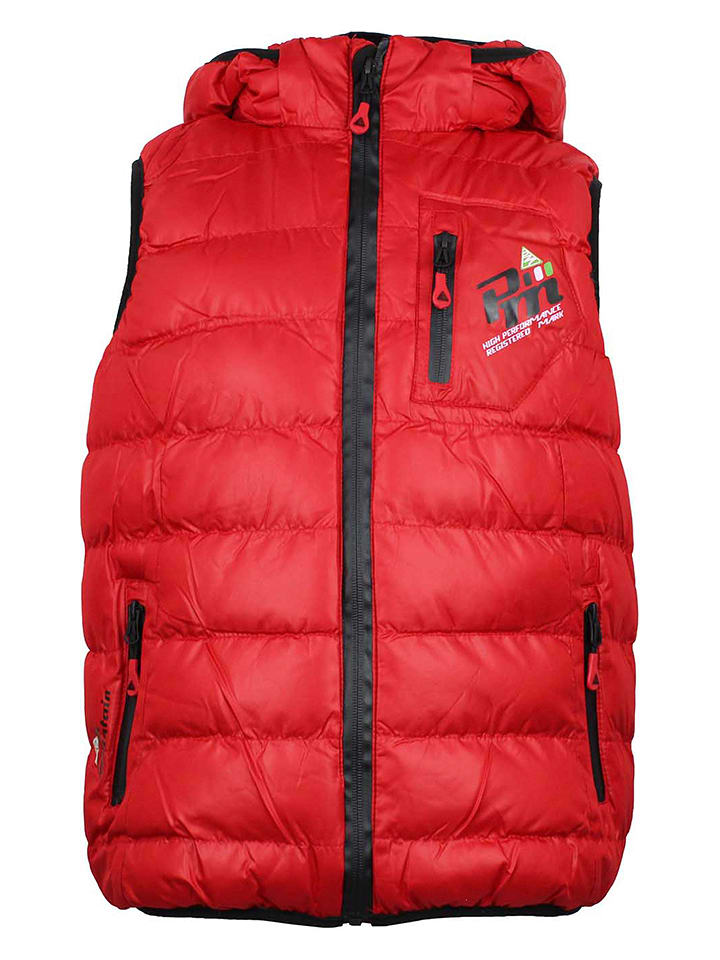 Peak Mountain Kamizelka pikowana "Ecarti" w kolorze czerwono-czarnym rozmiar: 176