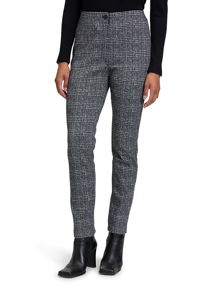 Betty Barclay Spodnie w kolorze czarno-kremowym rozmiar: 46