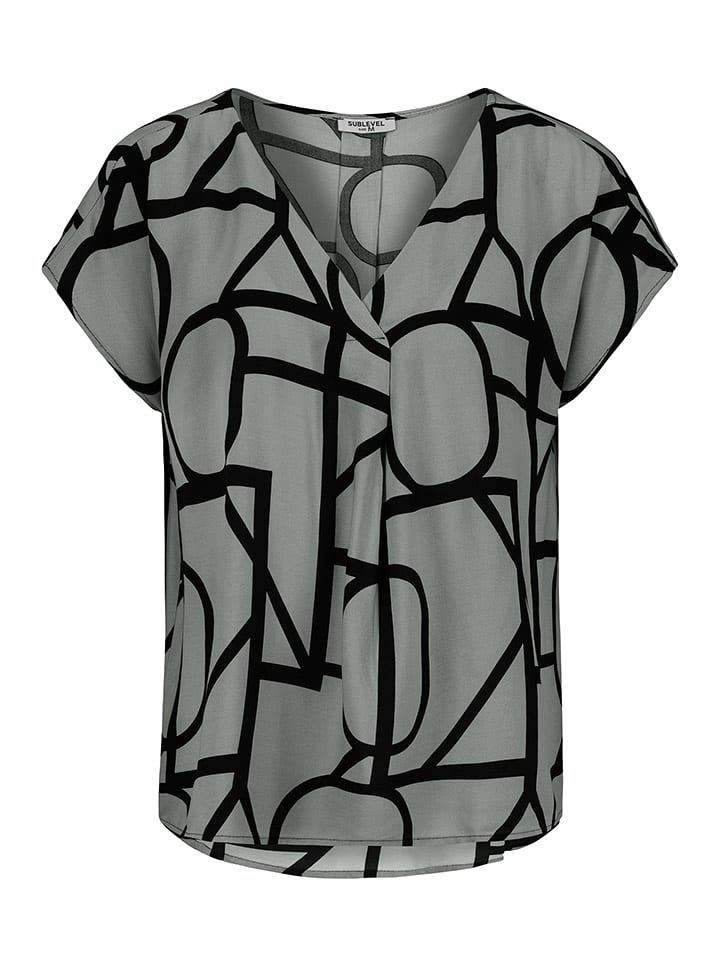 Sublevel Bluzka w kolorze ciemnozielono-czarnym rozmiar: XXL