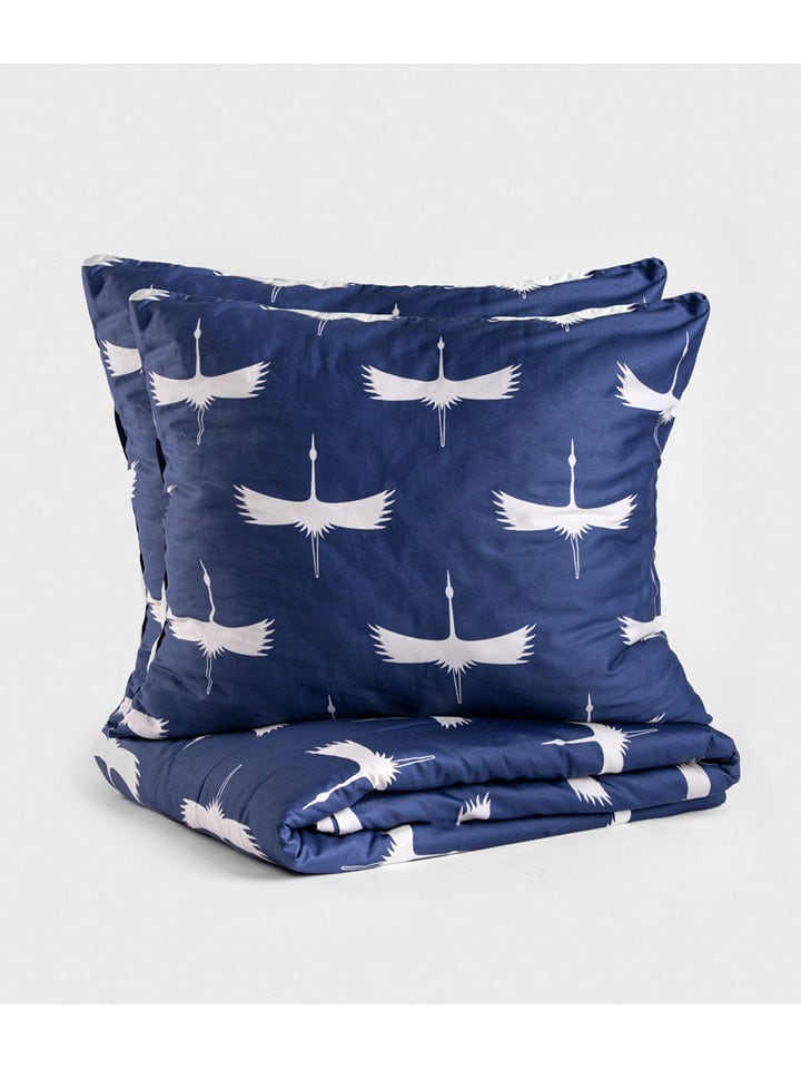 Homla Komplet pościeli satynowej "Devika" w kolorze niebieskim - 200 x 160 cm rozmiar: onesize