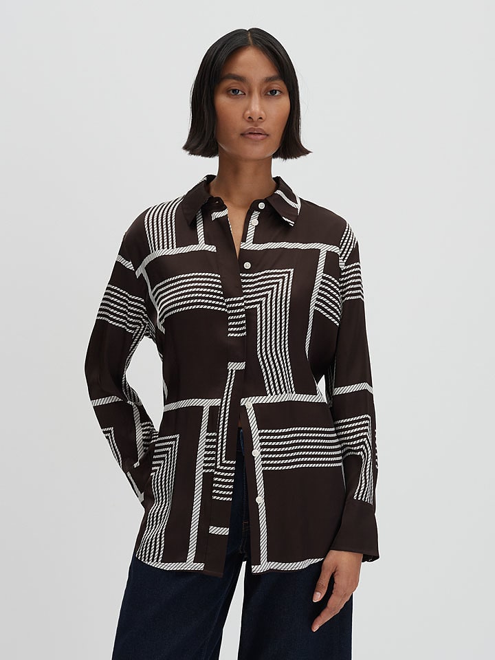 Someday Bluzka w kolorze brązowo-białym rozmiar: 40