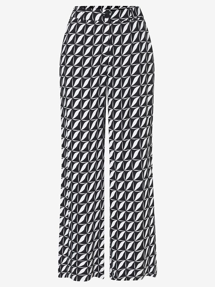 More & More Spodnie w kolorze czarno-białym rozmiar: 34