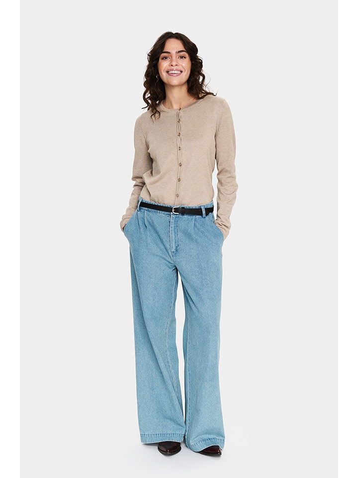 SAINT TROPEZ Kardigan w kolorze beżowym rozmiar: L