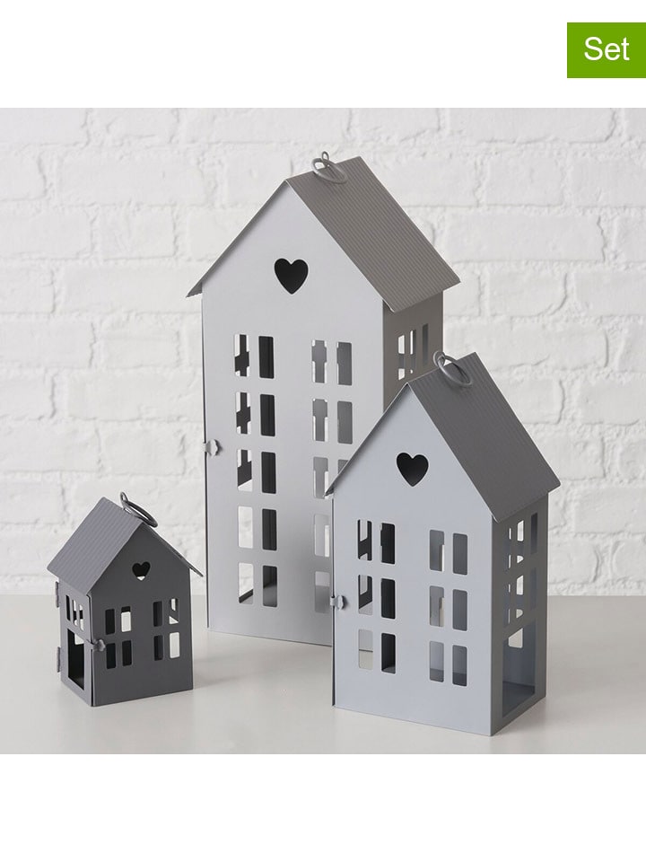 Boltze Lampiony (3 szt.) "Alamo" w kolorze szarym rozmiar: onesize