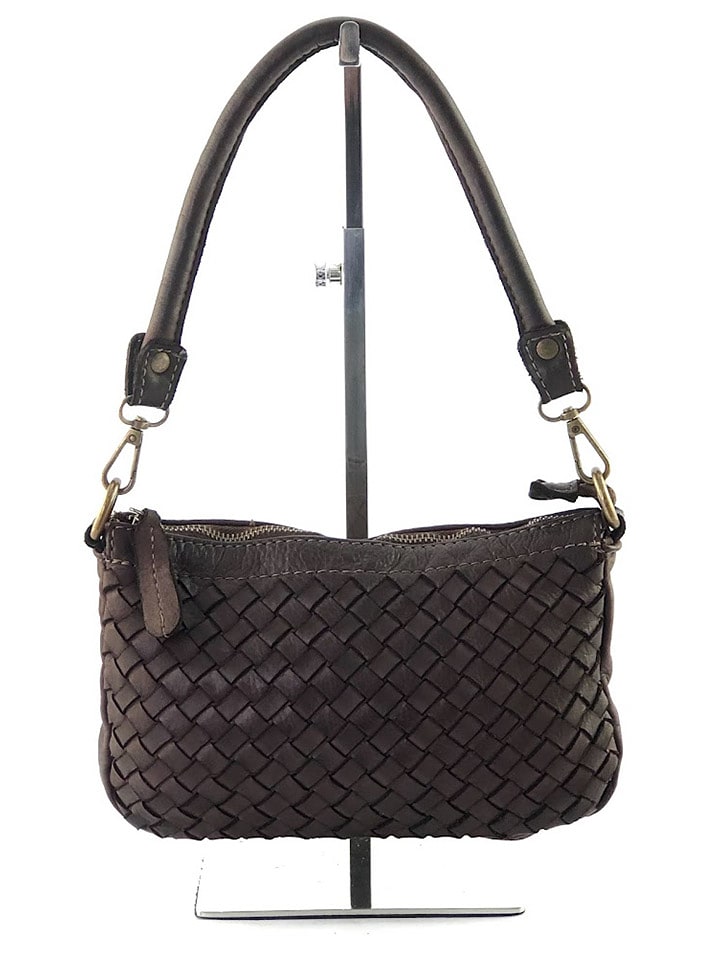 Amara Skórzana torebka "Boris" w kolorze brązowym - 24 x 16 x 7 cm rozmiar: onesize