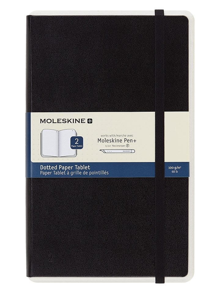 Moleskine Notatnik "Paper Tablet" w kolorze czarnym - 13 x 21 cm rozmiar: onesize