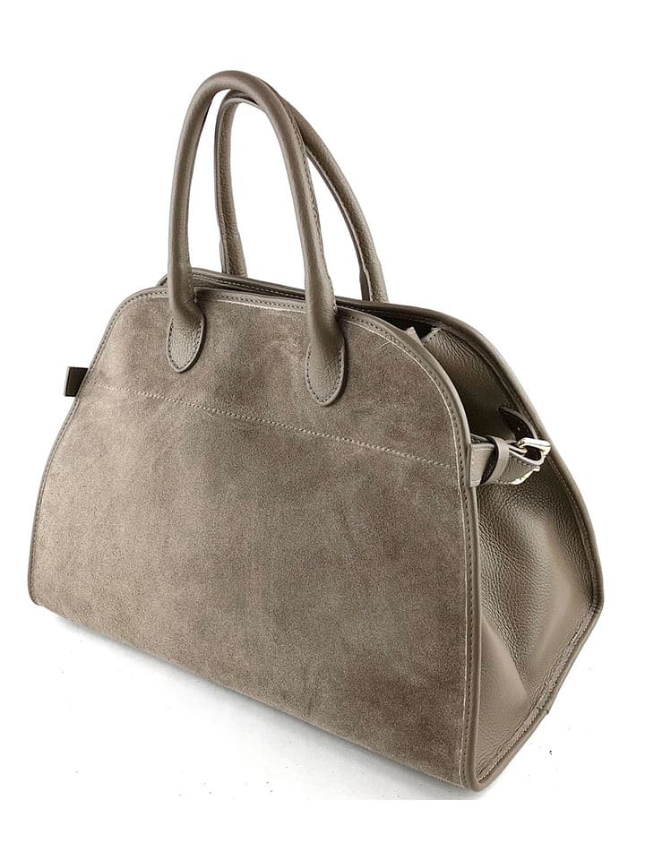 Marlon Skórzana torebka "Maxi Arthur" w kolorze szarym - 43 x 31 x 23 cm rozmiar: onesize