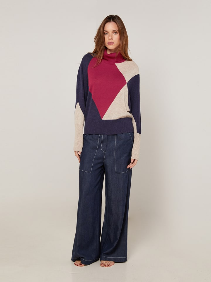 Rodier Golf w kolorze granatowo-beżowo-czerwonym rozmiar: L