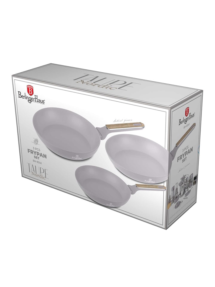 Berlinger Haus Patelnie (3 szt.) "Taupe Nordic Collection" w kolorze beżowym rozmiar: onesize