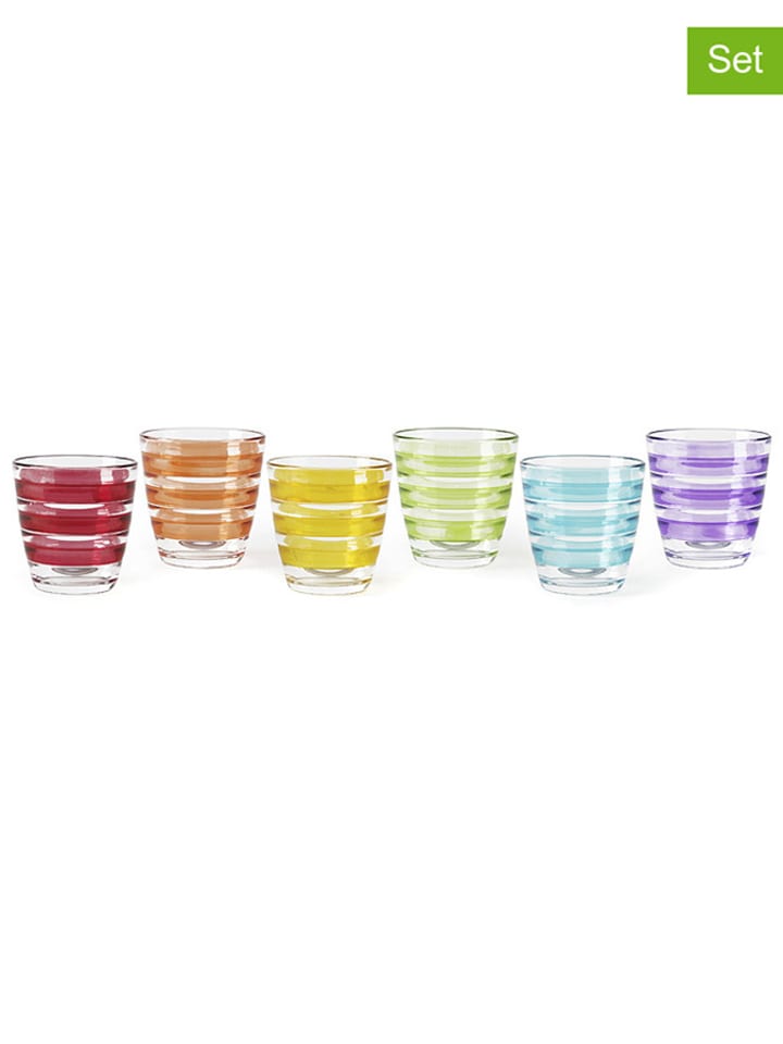 Trendy Kitchen by EXCÉLSA Szklanki (6 szt.) w różnych kolorach - 270 ml rozmiar: onesize