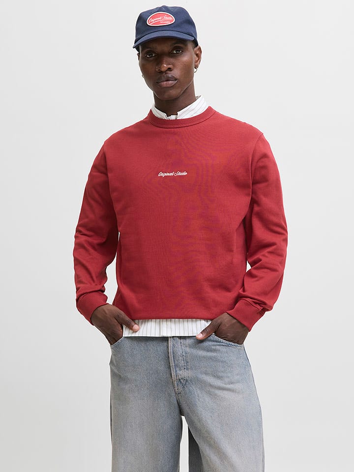 Jack & Jones Bluza "Jormorrebro" w kolorze czerwonym rozmiar: M