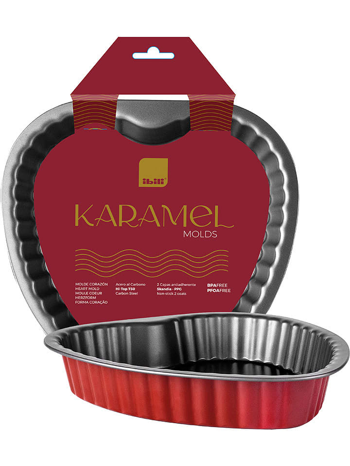 Ibili Forma "Karamel" w kolorze czerwonym do pieczenia - Ø 25 cm rozmiar: onesize
