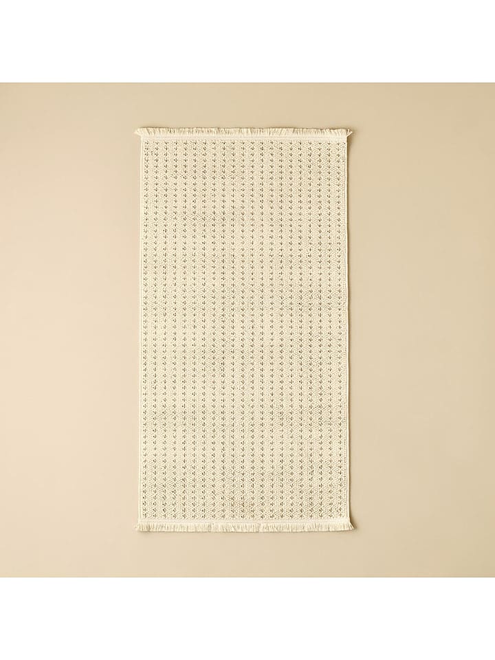 BELLA MAISON Dywan bawełniany "Solo" w kolorze kremowym rozmiar: 120x180 cm