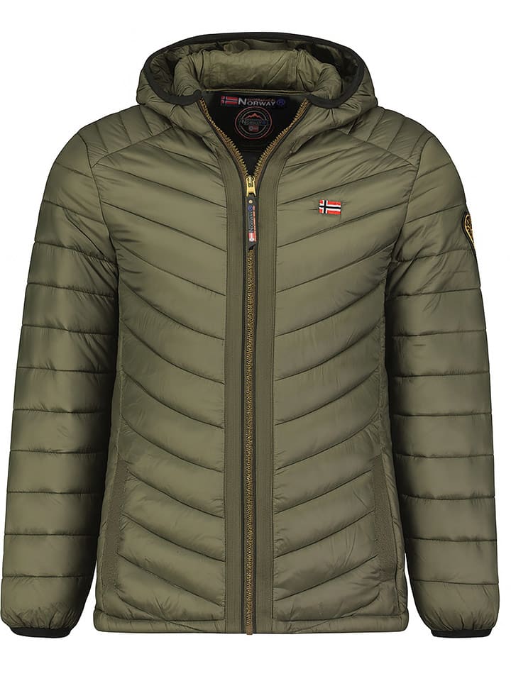 Geographical Norway Kurtka pikowana "Carliti hood" w kolorze khaki rozmiar: 176