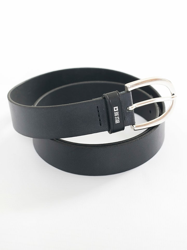 BIG STAR Skórzany pasek w kolorze czarnym rozmiar: XL