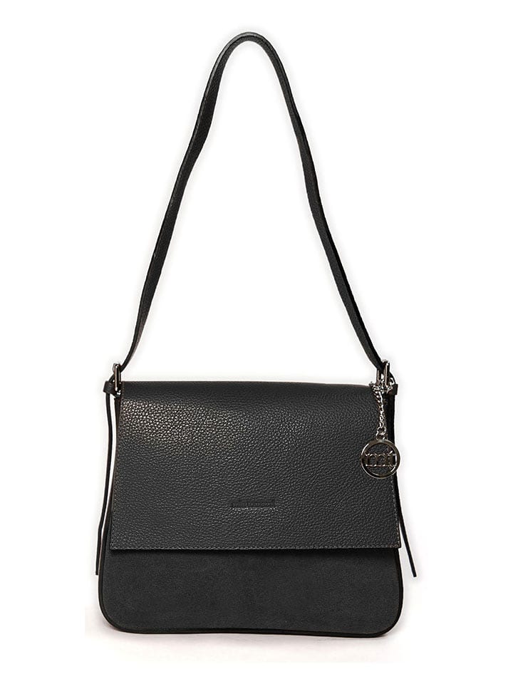 Mia Tomazzi Skórzana torebka "Viminale" w kolorze czarnym - 30 x 24 x 8 cm rozmiar: onesize